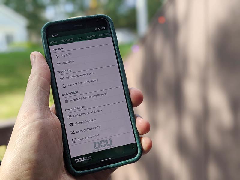 Mobile Banking DCU app on Android